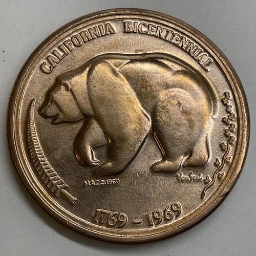 US Mint The Golden Land 1769-1969 California Bicentennial Medal - Picture 3 of 3