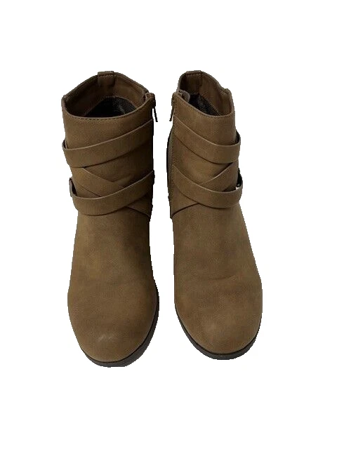 Charlotte Russe Mujer Marrón Gamuza Botines Cremallera Lateral Zapatos Talla 10 Foto 4 de 4