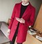 thumbnail 15  - Men Lapel Woolen Trench Coat Slim Casual Single-breasted Business Jacket Outwear