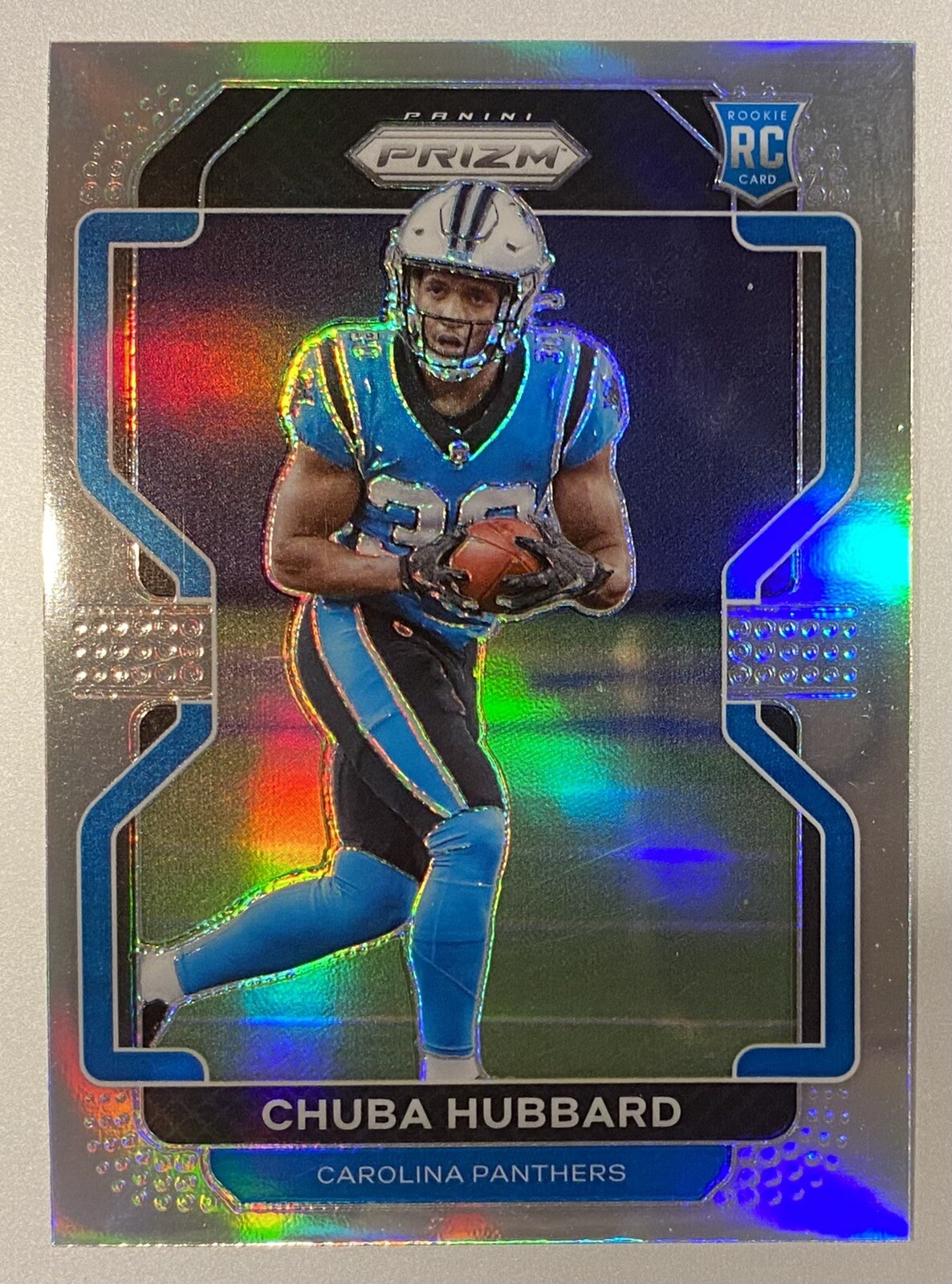 Chuba Hubbard 2021 Panini Prizm Variation Silver Rookie #V-355 Panthers RC NM+