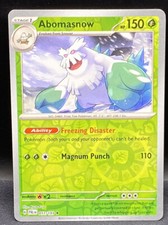 Pokémon 2023 Paldea Evolved Abomasnow 011/193 NM/MT Reverse Foil *Fresh Pull*