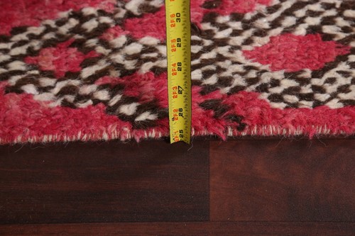 Geometric Tribal Moroccan Berber Oriental Runner Rug Handmade Plush Wool 2x11 ft - Picture 12 of 12