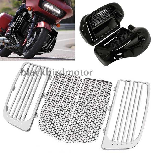 Motor Radiator Grill Lower Fairing Cover For Harley Touring Road Glide