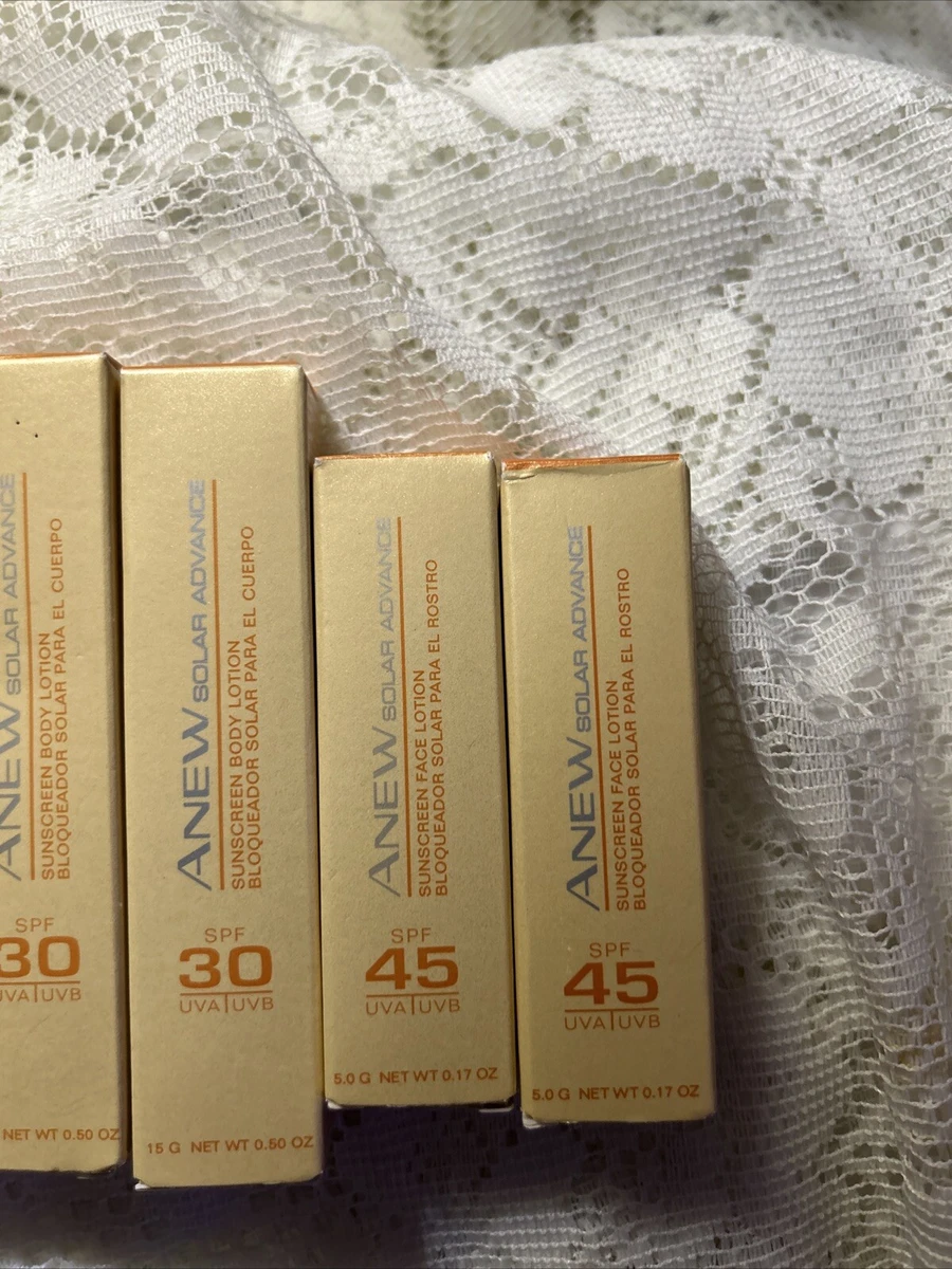 Avon ANEW Solar Advance Sunscreen Body Lotion  Lot Of 5 (.50oz) Lot Of 2 .17 Oz.