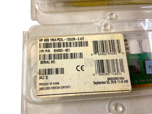 604500-B21 I GENUINE New Sealed HP 4GB DDR3 SDRAM Memory Module - Picture 2 of 4