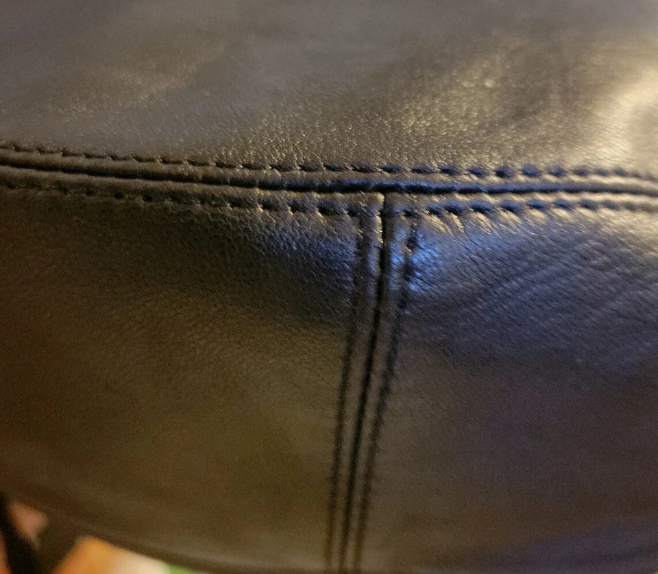 New Eric Javits Women Hat Beret Fall Winter Leather Black - Image 3 of 4