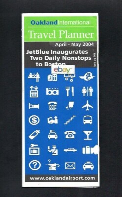 OAKLAND INTERNATIONAL AIRPORT FLIGHT SELECTOR 4-2004 NEW JETBLUE A320 TO BOSTON