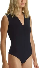Commando Butter V-Neck Sleeveless Bodysuit Black L4524 Women's Size XL