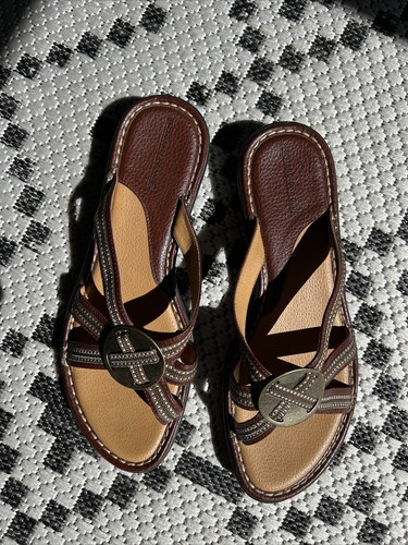 Sandali Montego Bay Donna 8W Marroni Ricamati Slip On - Foto 2 di 9