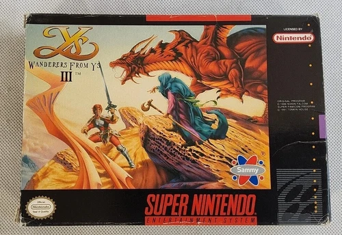 Ys III: Wanderers From Ys (Super Nintendo, 1992)SNES Boxed Video Game No Manual