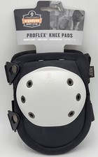 Ergodyne ProFlex 300 Rounded Cap Knee Pads, White Cap Buckle Closure New