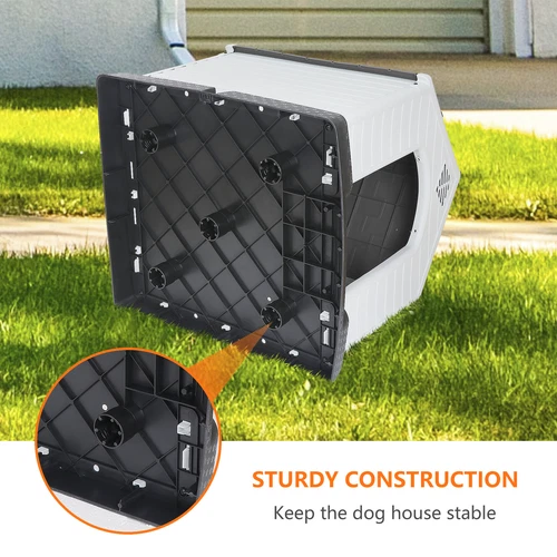 28 Zoll/32 Zoll H Outdoor Hundehaus wetterfest Tierheim Hundeheuche 4 Farben - Bild 14 von 73