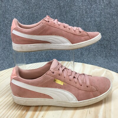 Puma Shoes Womens Vikky Sneakers Pink Suede Almond Toe