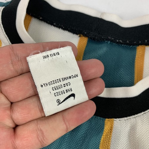 Vintage 90s Nike Los Angeles LA Galaxy MLS Striped Soccer Jersey Mens XL X-Large - Picture 4 of 13