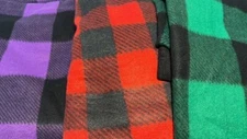 Buffalo plaid (3colors) fleece socks,  unisex sizes 5-14.5 you choose size