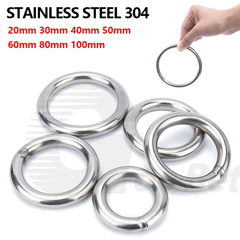 Welded stainless shop steel rings