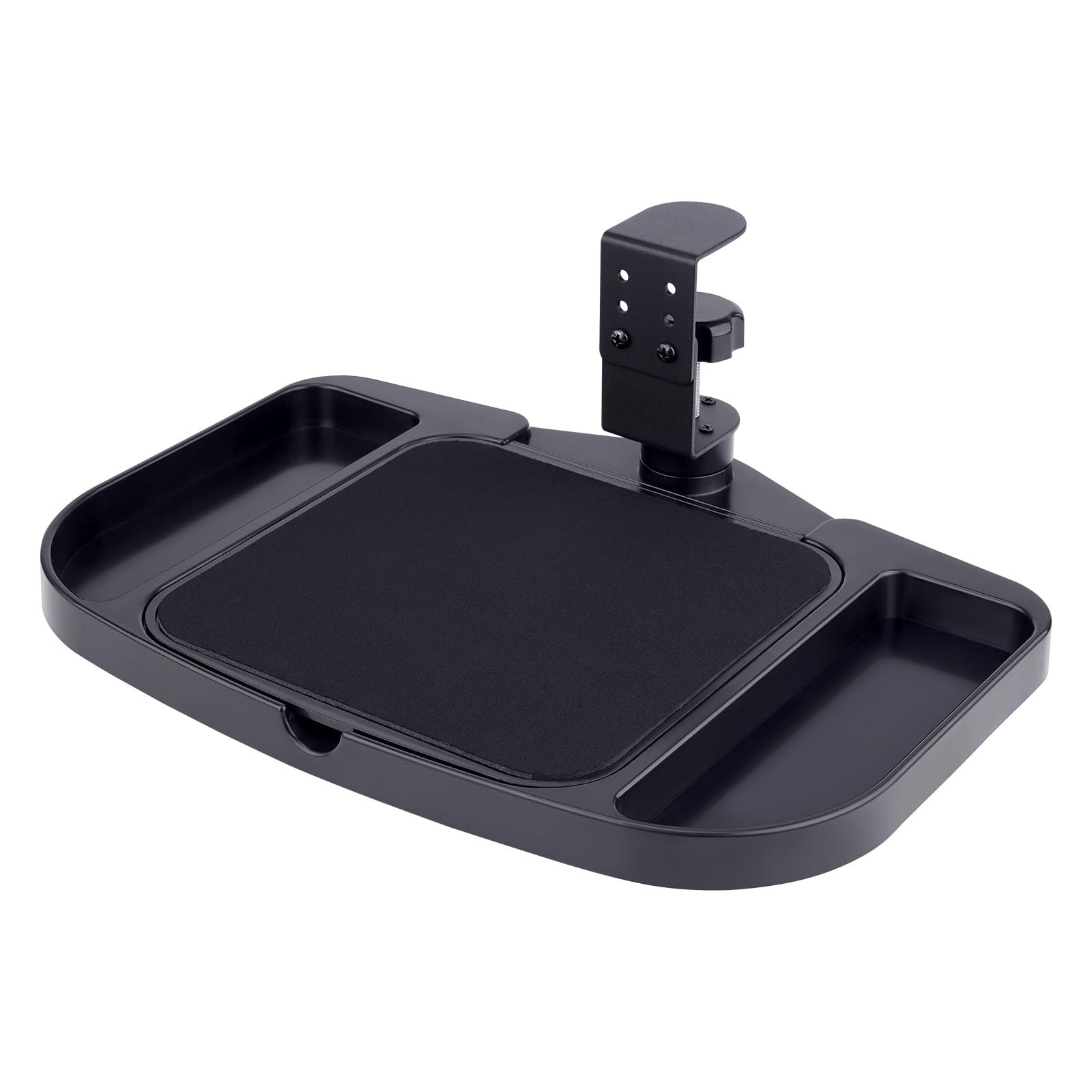 ClampOn Mouse Pad Holder Platform Adjustable Under Desk Rotating Tray ...