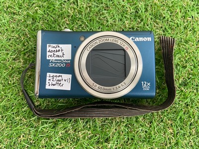 Canon PowerShot SX200 IS 12.1MP Digital Camera - Blue for sale