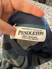 Pendleton Virgin Wool Pleated Midi Skirt Blue Gray Green Striped Women  s