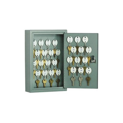 ABILITY ONE 7125-01-151-5435 Key Cabinet,30 Keys,Steel,Wall 54ZH82