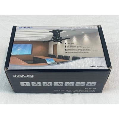00426 - QualGear PRB-717-BLK Projector Ceiling Mount Universal Adjustable Black