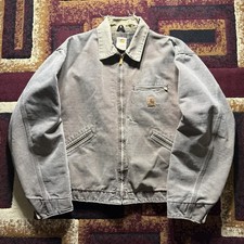 VTG 90s Carhartt J97 CHT Detroit Jacket Mens XL Brown Faded Blanket Lined