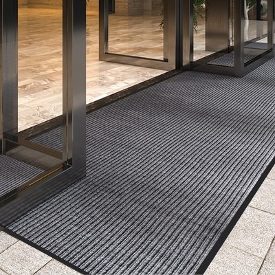 4' x 8' Moisture Guard Doormat, Commercial Grade Door Floor Mat Striped Brush...