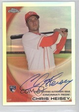 2010 Topps Chrome Rookie Auto Refractor 52/499 Chris Heisey #192 Auto 0s3