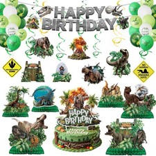 Dinosaur Birthday Party Decorations Set for Boys, Dino World Themed Party Decora