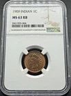 1909 INDIAN CENT NGC MS63 RB RED BROWN 04EXA26