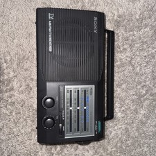 SONY ICF-34 AM/FM/TV/Weather 4 Band Portable Radio AC or Battery Working VTG