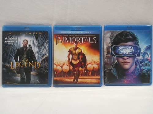 Science Fiction Movies (Blu-ray Lot of 3) I Am Legend Immortals Ready Player One