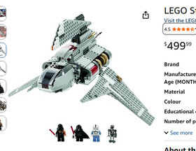 LEGO Star Wars 8096 Retired Rare Palpatine&rsquo;s Shuttle 100% Parts No Minifigs