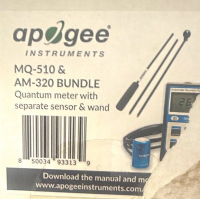Apogee Instruments MQ-510 & AM-320 Quantum Meter Bundle, 400-700nm ±5%.
