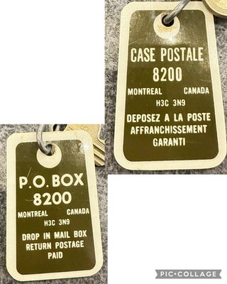 Montreal Canada P.O. Box 8200 H3C 3N9 Hotel Room Key Tag Fob French/English