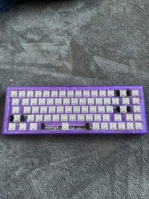 NK65 Entry Edition Purple With Aqua King Switches (Broken B key READ DESC)
