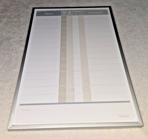 Matrix In & Out Dry Erase Magnetic White Board Office 16 x 11 inches Employee