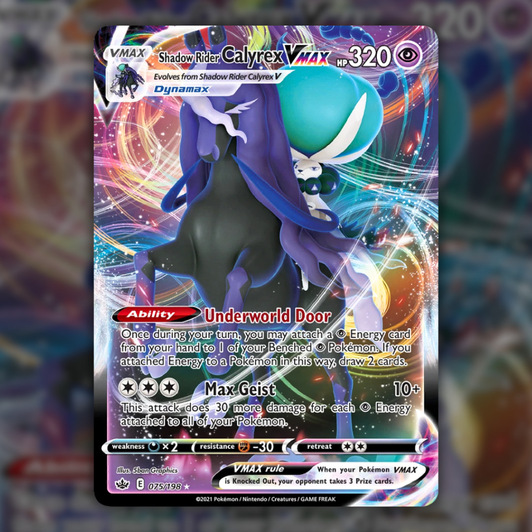 Shadow Rider Calyrex VMAX 075/198 Ultra Rare (Chilling Reign) NM Pokemon Card