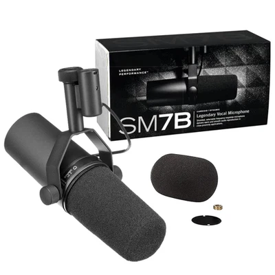 BRANDED Shure SM7B Cardioid Dynamic Vocal Broadcast Microphone Sealed in box Black UK
