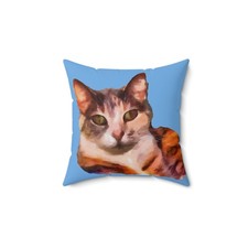 Smidget the Cat Spun Polyester Throw Pillow