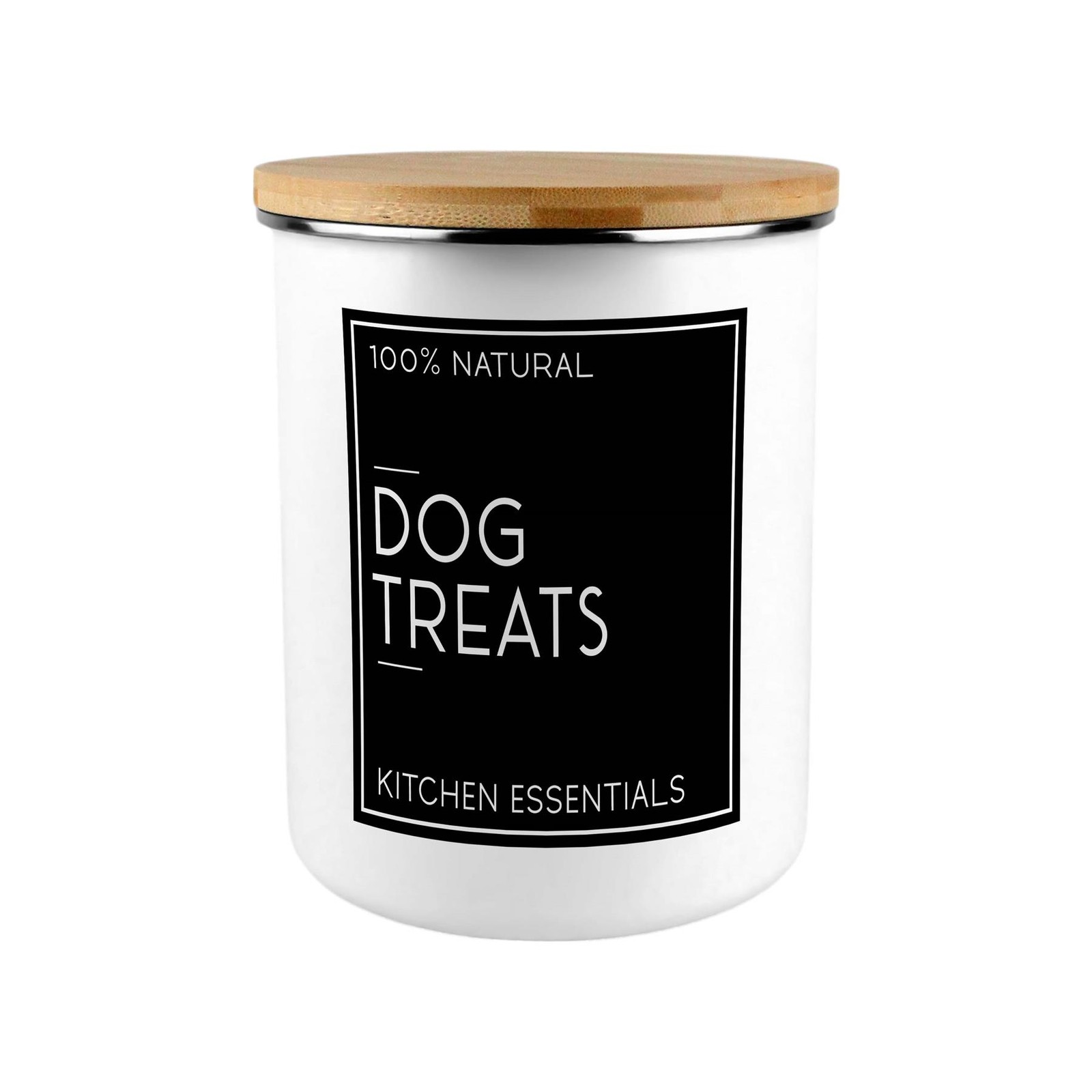 Inverted Minimalist Dog Treats Storage Canister - Stylish Gift For Dog Lovers