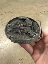 Vintage 1987 American 4-4-0 Train Belt Buckle