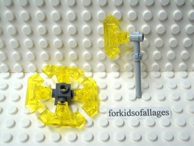 Lego Minifig Weapon Axe Head w/ Bar Trans-Yellow #22407 from Nexo Knights 70336