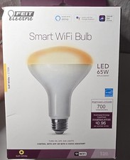 FEIT Electric 65-Watt BR30 Smart WiFi LED Flood Light Bulb - Soft White - NEW