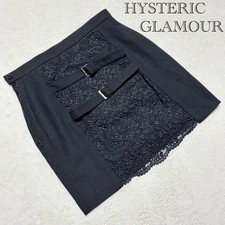 Excellent condition Fall/Winter HYSTERIC GLAMOUR FREE Lace Mini Skirt in Black