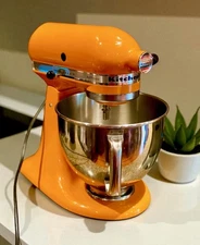 KitchenAid Stand Mixer Tilt 5 Quart KSM150PSTG Artisan 10-sp Tangerine Orange