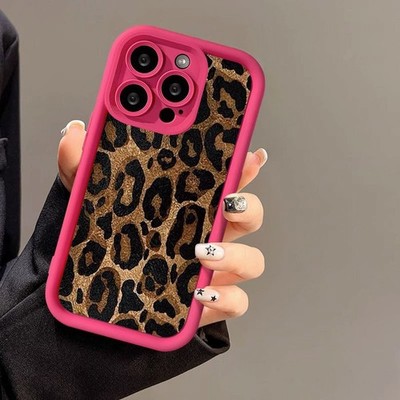 For iPhone 17 Air 17 16 Pro Max 15 14 13 12 11 7 XR XS Phone Case Leopard Print