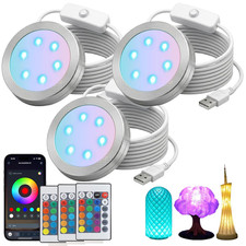 Smart LED Lamp Kit 001 for Bambu Lab 3D Printing,Ir & APP Control RGB DIY LED Li