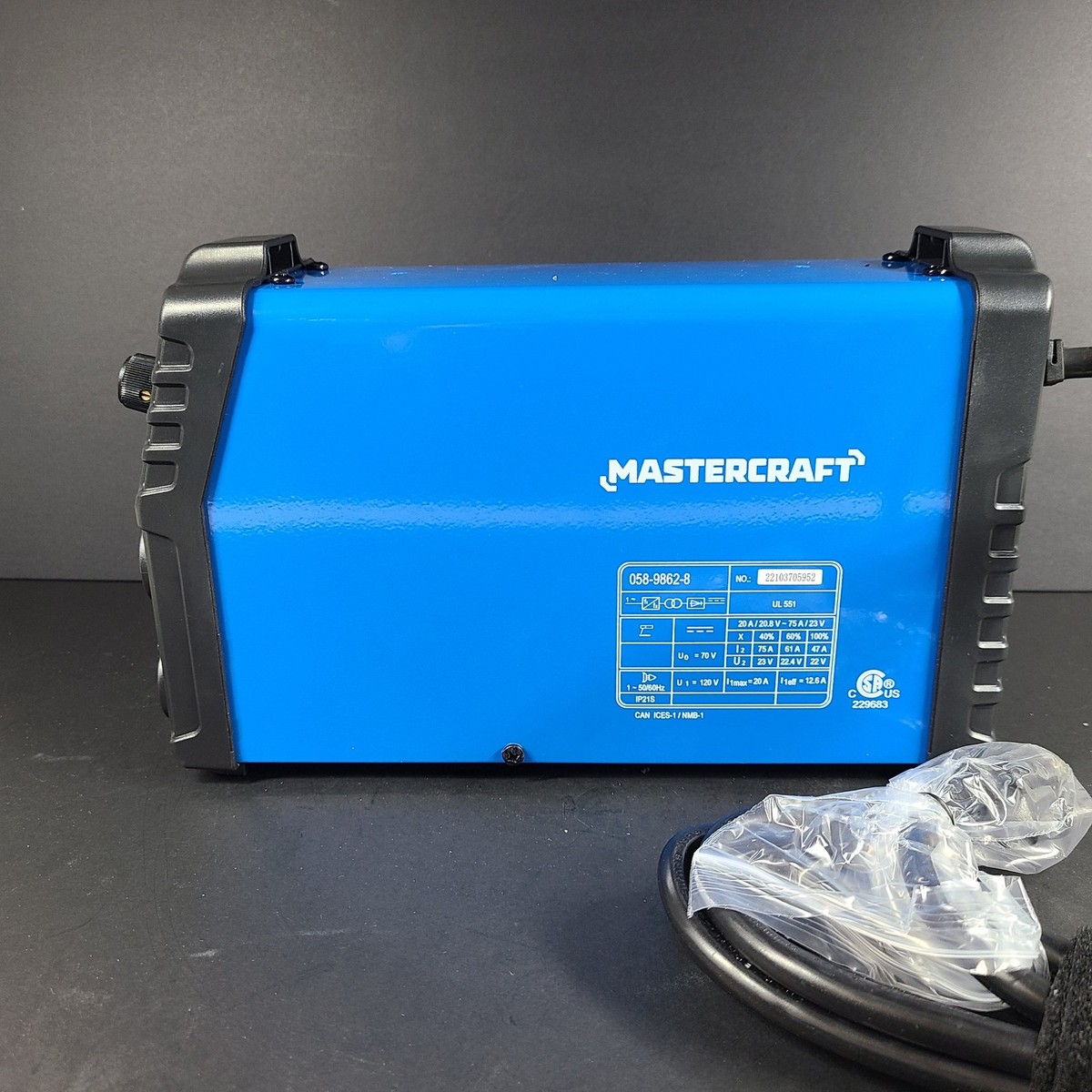 【定番】Muchmore製POWERMASTER WE2EVO中古 Mastercraft EXTREME-80 120V Inverter Arc 75 Stick Welder 058-9862