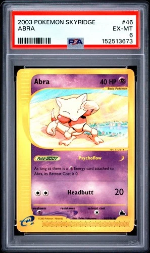 2003 POKEMON SKYRIDGE #46 ABRA PSA 6
